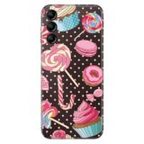 Senada Samsung Galaxy A54 İle Uyumlu Kılıf Silikon Desenli Resimli Uv Kapak Cupcake Donut