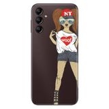Senada Samsung Galaxy A54 İle Uyumlu Kılıf Silikon Desenli Resimli Uv Kapak Dog Girl