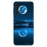 Senada Samsung Galaxy A54 İle Uyumlu Kılıf Silikon Desenli Resimli Uv Kapak Dolunay Deniz