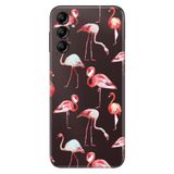 Senada Samsung Galaxy A54 İle Uyumlu Kılıf Silikon Desenli Resimli Uv Kapak Flamingo