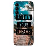 Senada Samsung Galaxy A54 İle Uyumlu Kılıf Silikon Desenli Resimli Uv Kapak Follow Your Dreams