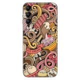Senada Samsung Galaxy A54 İle Uyumlu Kılıf Silikon Desenli Resimli Uv Kapak Grafitti Rock