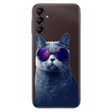 Senada Samsung Galaxy A54 İle Uyumlu Kılıf Silikon Desenli Resimli Uv Kapak Hii Cat