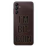 Senada Samsung Galaxy A54 İle Uyumlu Kılıf Silikon Desenli Resimli Uv Kapak I'M Bitcoin