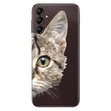 Senada Samsung Galaxy A54 İle Uyumlu Kılıf Silikon Desenli Resimli Uv Kapak Kedi Prisma