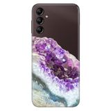 Senada Samsung Galaxy A54 İle Uyumlu Kılıf Silikon Desenli Resimli Uv Kapak Kristal Ametist