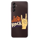 Senada Samsung Galaxy A54 İle Uyumlu Kılıf Silikon Desenli Resimli Uv Kapak Lets Rock