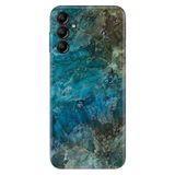 Senada Samsung Galaxy A54 İle Uyumlu Kılıf Silikon Desenli Resimli Uv Kapak Mavi Mermer