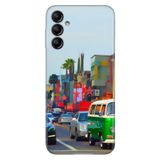 Senada Samsung Galaxy A54 İle Uyumlu Kılıf Silikon Desenli Resimli Uv Kapak Miami Street