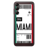 Senada Samsung Galaxy A54 İle Uyumlu Kılıf Silikon Desenli Resimli Uv Kapak Miami Uçak Bileti