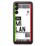Senada Samsung Galaxy A54 İle Uyumlu Kılıf Silikon Desenli Resimli Uv Kapak Milano Uçak Bileti