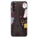 Senada Samsung Galaxy A54 İle Uyumlu Kılıf Silikon Desenli Resimli Uv Kapak Moda Paris