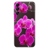 Senada Samsung Galaxy A54 İle Uyumlu Kılıf Silikon Desenli Resimli Uv Kapak Mor Orkide