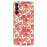 Senada Samsung Galaxy A54 İle Uyumlu Kılıf Silikon Desenli Resimli Uv Kapak Pink Mozaic