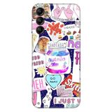 Senada Samsung Galaxy A54 İle Uyumlu Kılıf Silikon Desenli Resimli Uv Kapak Psycho Smile