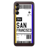 Senada Samsung Galaxy A54 İle Uyumlu Kılıf Silikon Desenli Resimli Uv Kapak San Francisco Uçak Bileti