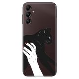 Senada Samsung Galaxy A54 İle Uyumlu Kılıf Silikon Desenli Resimli Uv Kapak Sanat Kedi