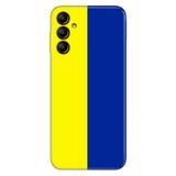 Senada Samsung Galaxy A54 İle Uyumlu Kılıf Silikon Desenli Resimli Uv Kapak Sarı Lacivert Aşk
