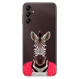 Senada Samsung Galaxy A54 İle Uyumlu Kılıf Silikon Desenli Resimli Uv Kapak Şirin Zebra