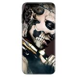 Senada Samsung Galaxy A54 İle Uyumlu Kılıf Silikon Desenli Resimli Uv Kapak Skull Cowboy