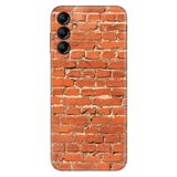 Senada Samsung Galaxy A54 İle Uyumlu Kılıf Silikon Desenli Resimli Uv Kapak Tuğla Duvar