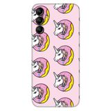 Senada Samsung Galaxy A54 İle Uyumlu Kılıf Silikon Desenli Resimli Uv Kapak Unicorn Donut