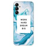 Senada Samsung Galaxy A54 İle Uyumlu Kılıf Silikon Desenli Resimli Uv Kapak Work Hard Dream Big