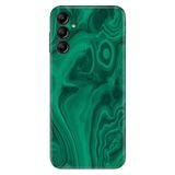 Senada Samsung Galaxy A54 İle Uyumlu Kılıf Silikon Desenli Resimli Uv Kapak Yeşil Ametist