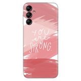 Senada Samsung Galaxy A54 İle Uyumlu Kılıf Silikon Desenli Resimli Uv Kapak You Are Strong