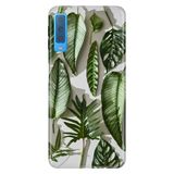 Senada Samsung Galaxy A7 2018 İle Uyumlu Kılıf Desenli Baskılı Silikon 4D Yeşil Yapraklar