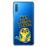 Senada Samsung Galaxy A7 2018 ile Uyumlu Kılıf Desenli Baskılı Silikon Ben Aslında Yoğum