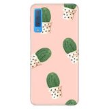 Senada Samsung Galaxy A7 2018 İle Uyumlu Kılıf Desenli Baskılı Silikon Cactus