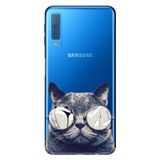 Senada Samsung Galaxy A7 2018 İle Uyumlu Kılıf Desenli Baskılı Silikon Cix Kedi