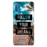 Senada Samsung Galaxy A7 2018 İle Uyumlu Kılıf Desenli Baskılı Silikon Follow Your Dreams