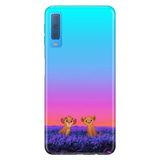 Senada Samsung Galaxy A7 2018 İle Uyumlu Kılıf Desenli Baskılı Silikon Junior Aslanlar