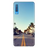 Senada Samsung Galaxy A7 2018 İle Uyumlu Kılıf Desenli Baskılı Silikon Miami Sunset