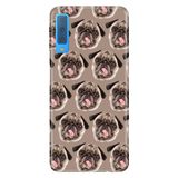 Senada Samsung Galaxy A7 2018 İle Uyumlu Kılıf Desenli Baskılı Silikon Pug Pug Köpek
