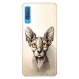 Senada Samsung Galaxy A7 2018 İle Uyumlu Kılıf Desenli Baskılı Silikon Sfenks Kedi