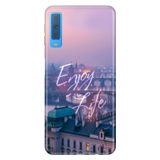 Senada Samsung Galaxy A7 2018 ile Uyumlu Kılıf Resimli Desenli Silikon Enjoy Life
