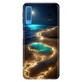 Senada Samsung Galaxy A7 2018 ile Uyumlu Kılıf Resimli Desenli Silikon Golden Beach