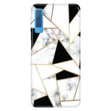 Senada Samsung Galaxy A7 2018 ile Uyumlu Kılıf Resimli Desenli Silikon İtalyan Mermer