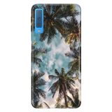 Senada Samsung Galaxy A7 2018 ile Uyumlu Kılıf Resimli Desenli Silikon Palmiye