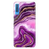 Senada Samsung Galaxy A7 2018 ile Uyumlu Kılıf Resimli Desenli Silikon Pembe Ametist