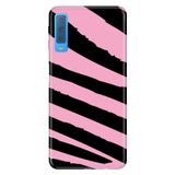 Senada Samsung Galaxy A7 2018 ile Uyumlu Kılıf Resimli Desenli Silikon Pembe Siyah