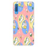 Senada Samsung Galaxy A7 2018 ile Uyumlu Kılıf Resimli Desenli Silikon Unicorns