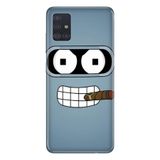 Senada Samsung Galaxy A71 Tam Koruma Desenli Silikon İle Uyumlu Kılıf Robot Smoke