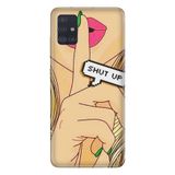 Senada Samsung Galaxy A71 Tam Koruma Desenli Silikon İle Uyumlu Kılıf Shut Up