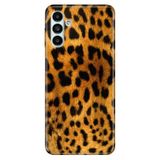 Senada Samsung Galaxy M14 İle Uyumlu Kılıf Silikon Desenli Resimli Uv Kapak Leopar Kürk