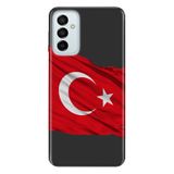 Senada Samsung Galaxy M23 İle Uyumlu Kılıf 0.4Mm Lazer Kesim Silikon Kapak Al Bayrak