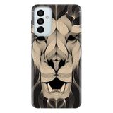 Senada Samsung Galaxy M23 İle Uyumlu Kılıf 0.4Mm Lazer Kesim Silikon Kapak Altın Aslan Mandala